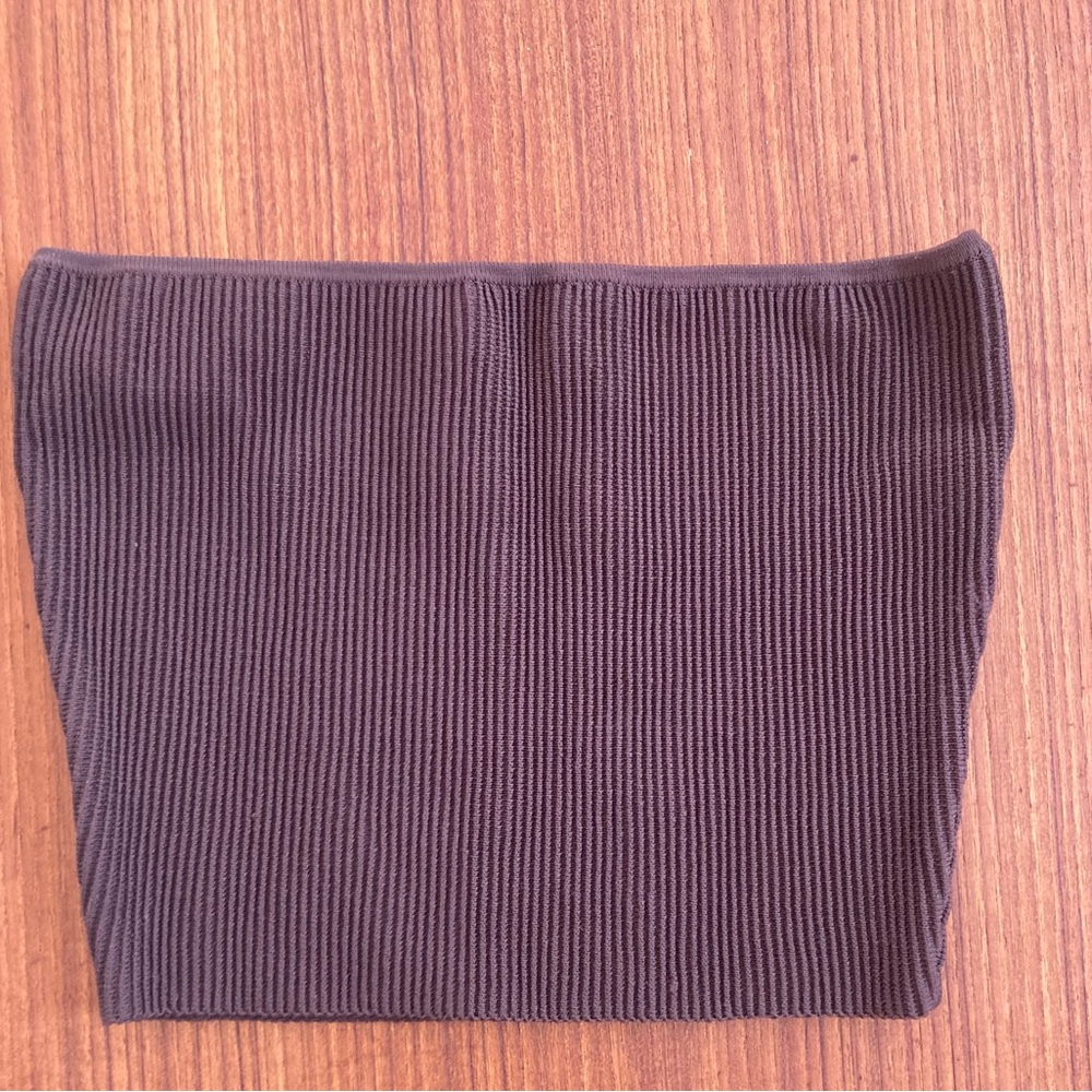 Babaton sculpt knit cropped tube top